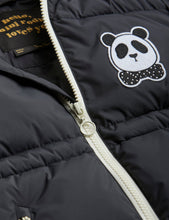 Mini Rodini Panda Hooded Puffer Jacket Black