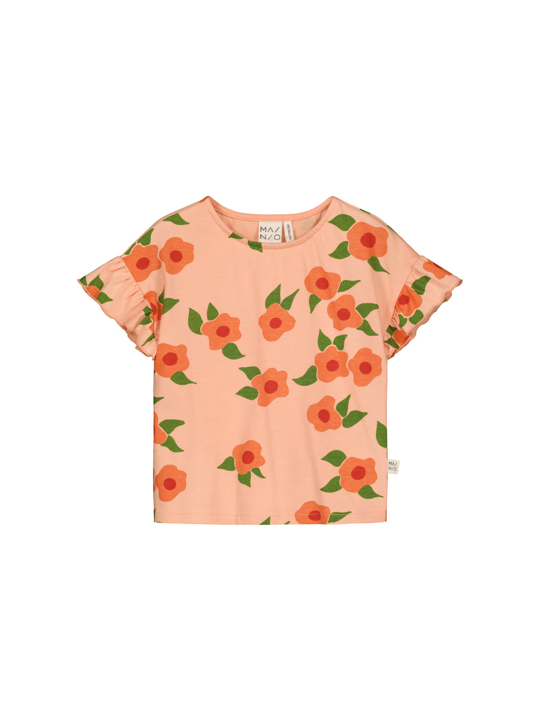 Mainio Midsummer Rose Frill Shirt, Peach