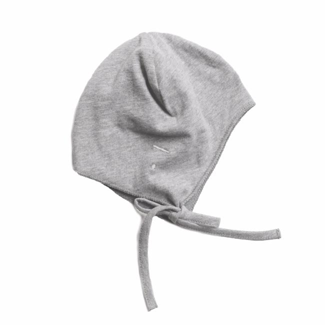 Gray Label Baby Hat with Strings Grey Melange