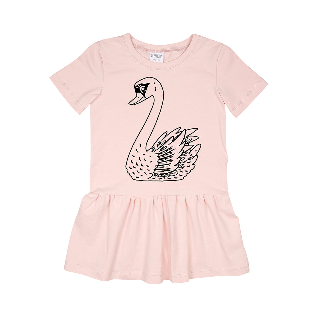 Dadamora T-shirt Dress Swan Baby Pink