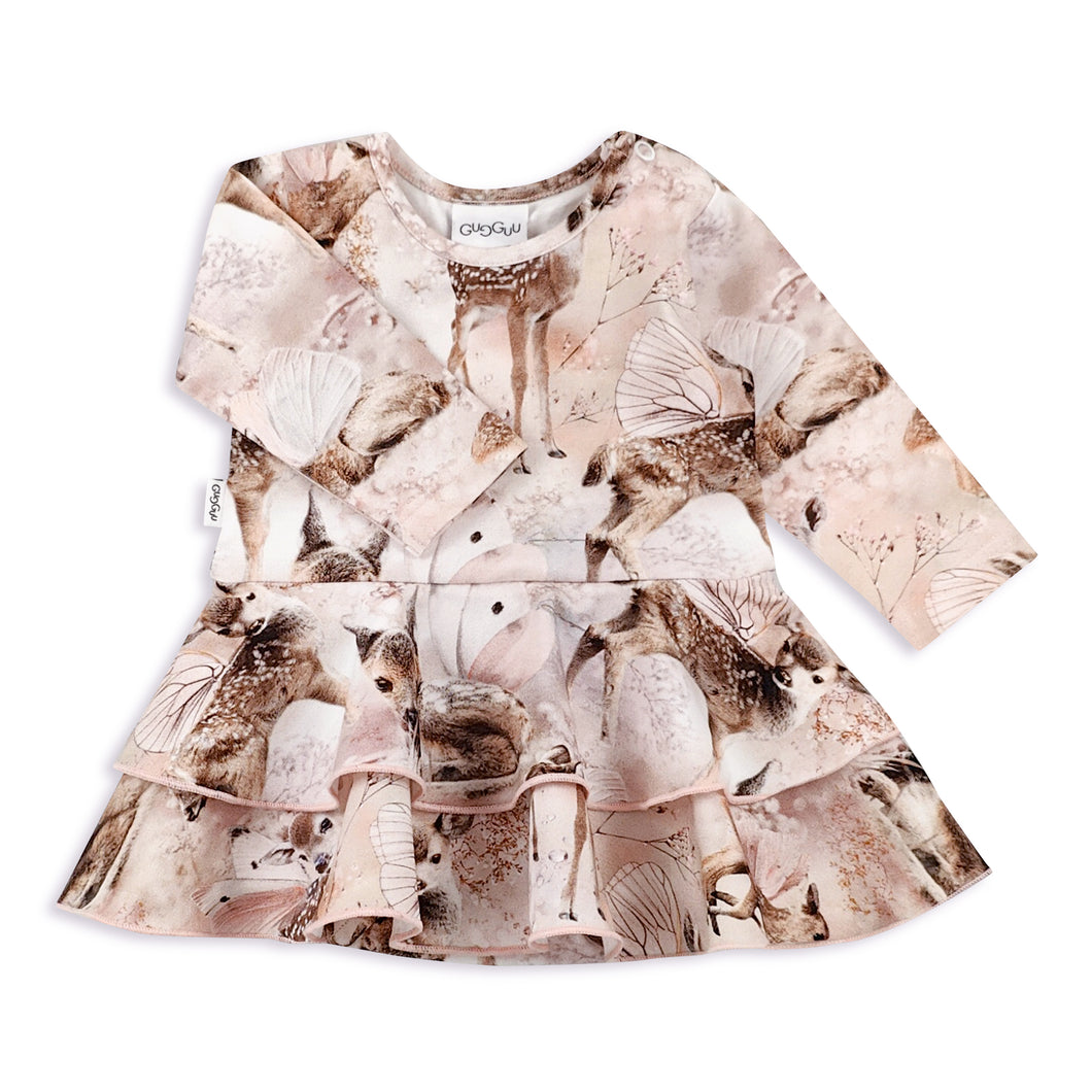 Gugguu Baby Print Frilla Dress Butterfly bambi