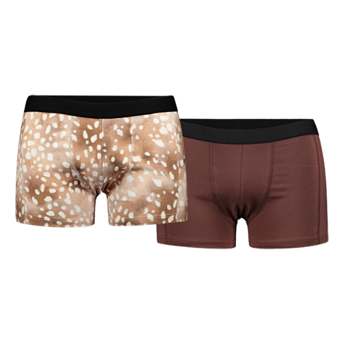 Kaiko Men Boxers 2-pack, Copper Bambi/Roots