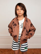 Mini Rodini Elephants Baseball Jacket Brown