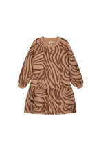 Kaiko Frill Sweater Dress Zebra Oak