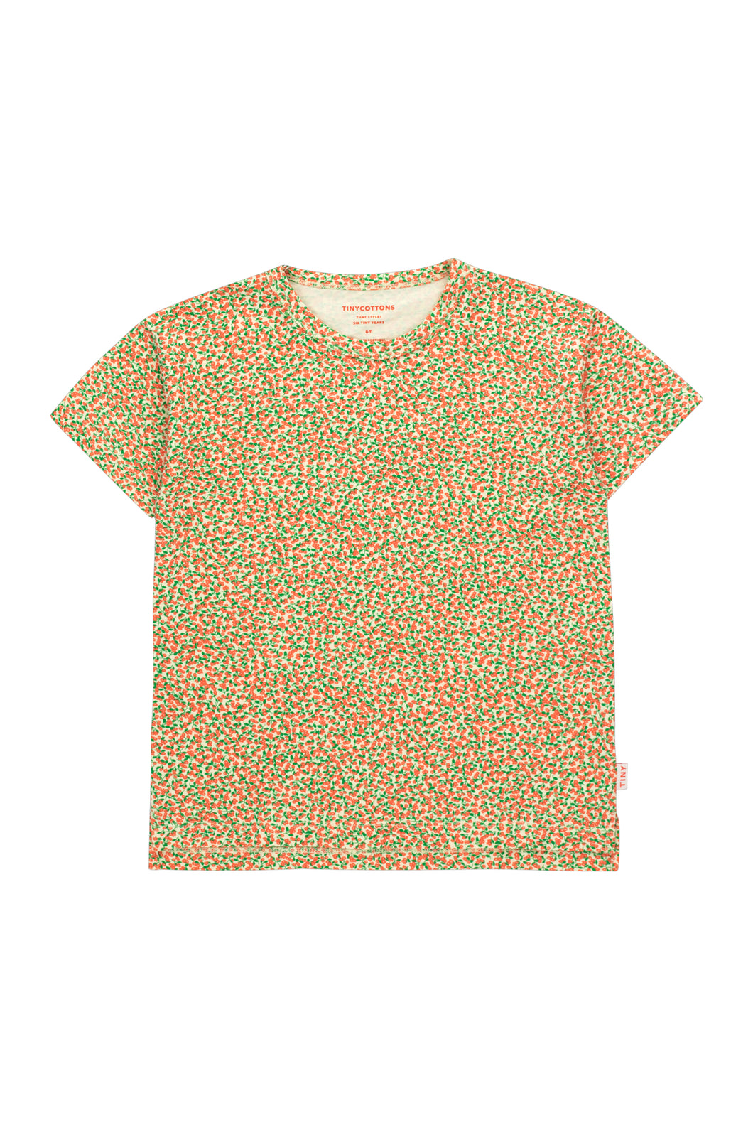 Tinycottons MEADOW TEE pastel yellow/summer red