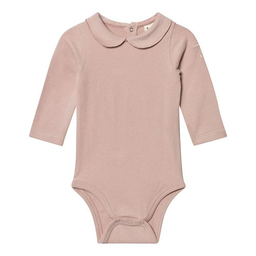 Gray Label Baby Onesie with Collar Vintage Pink