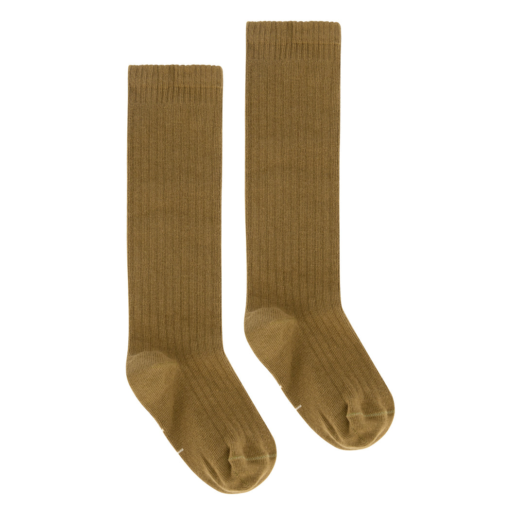 Gray Label Long Ribbed Socks Peanut